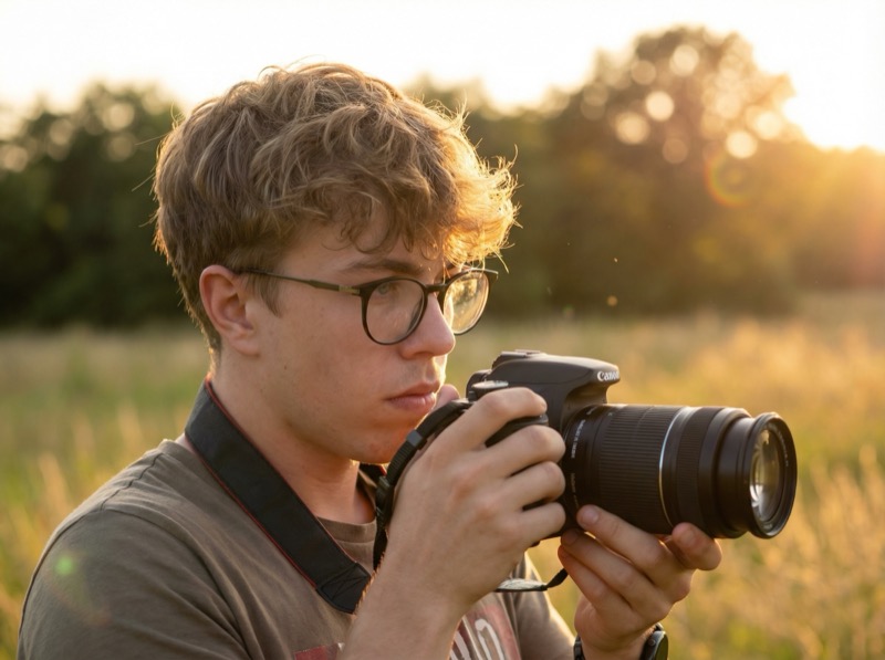 Yannis bei der Fotografie